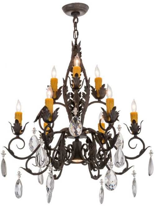 Meyda Custom 162815 New Country French Chestnut Textured Chandelier Lighting