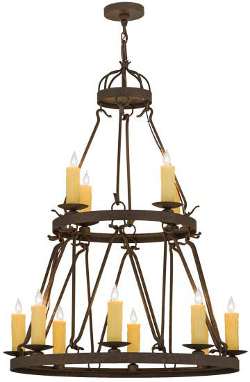 Meyda Custom 163692 Lakeshore Gilded Tobacco Chandelier Lamp
