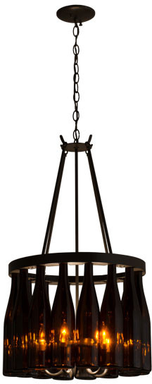 Meyda Custom 163818 Tuscan Vineyard Estate Modern Timeless Bronze Pendant Lighting Fixture