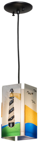 Meyda Custom 164112 Metro Fusion Lighthouse Modern Mini Drop Ceiling Light Fixture