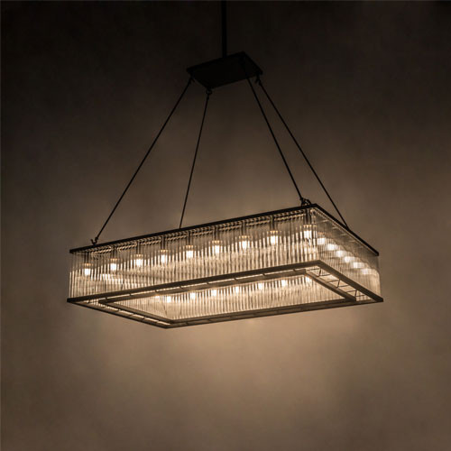 Meyda Custom 164300 Marquee Modern Oil Rubbed Bronze Island Light Fixture