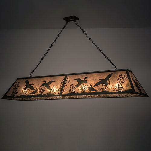 Meyda Custom 168693 Ducks in Flight Antique Copper Island Light Fixture