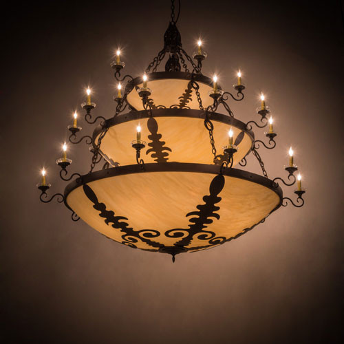 Meyda Custom 168220 Castellum Mahogany Bronze Chandelier Lighting