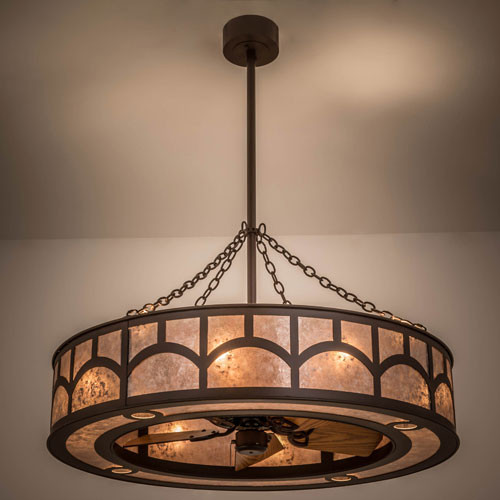 Meyda Custom 169156 Mission Cafe-Noir Home Ceiling Fan