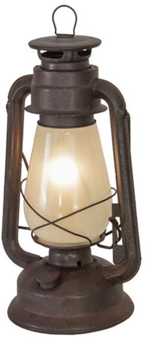 Meyda Custom 170032 Miner's Lantern Rustic Rust Table Lamp
