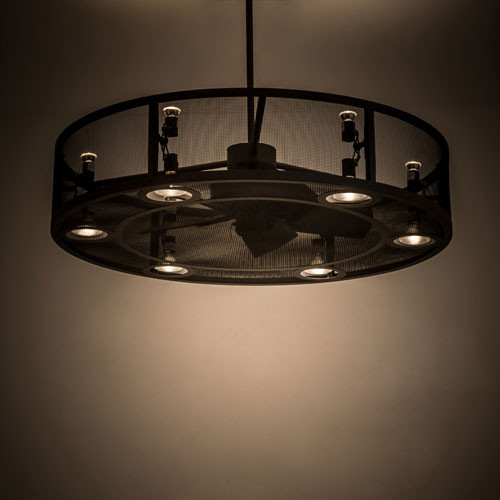 Meyda Custom 171612 Paloma Golpe Contemporary Oil Rubbed Bronze Chandel-Air Home Ceiling Fan