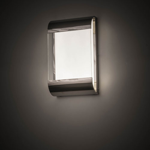 Meyda Custom 174020 Limoux Contemporary Polished Nickel Clear Glass / Frosted Acrylic LED Wall Lamp