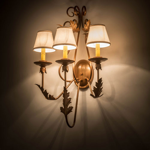 Meyda Custom 174347 French Elegance Country Metallic Bronze Wall Mounted Lamp