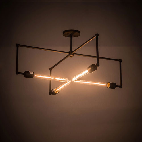 Meyda Custom 180896 Pronograde Contemporary Oil Rubbed Bronze Flush Mount Lighting Fixture