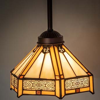 Meyda Lighting 182400 Peaches Tiffany Mahogany Bronze Mini Pendant Lamp