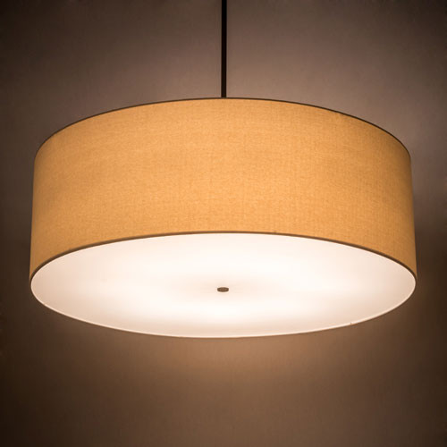 Meyda Custom 186123 Cilindro Textrene Timeless Bronze Drum Pendant Lamp