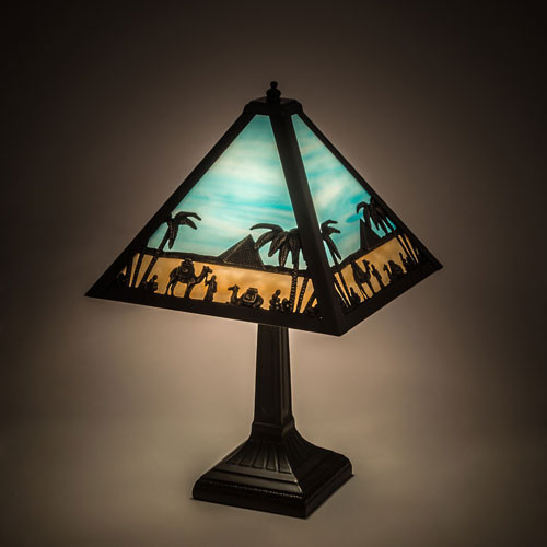 Meyda Custom 188316 Camel Mission Brown Table Light