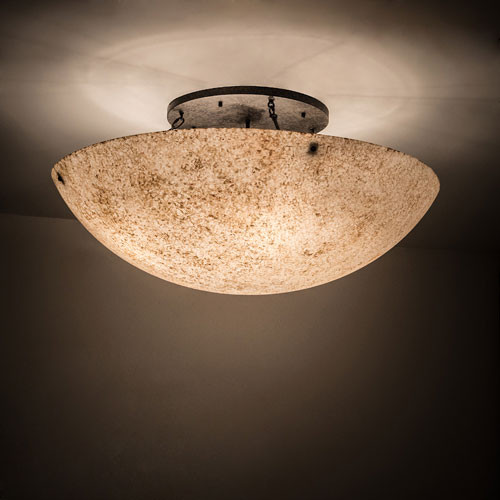 Meyda Custom 189506 Artesia Golden Bronze Flush Ceiling Light Fixture