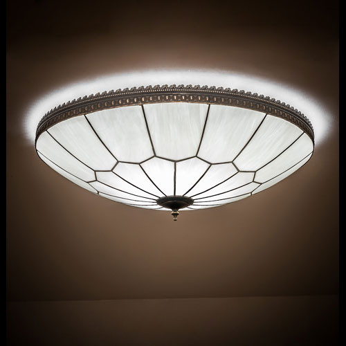 Meyda Custom 190974 Vincent Honeycomb Craftsman Brown Highlighted LED Ceiling Lighting