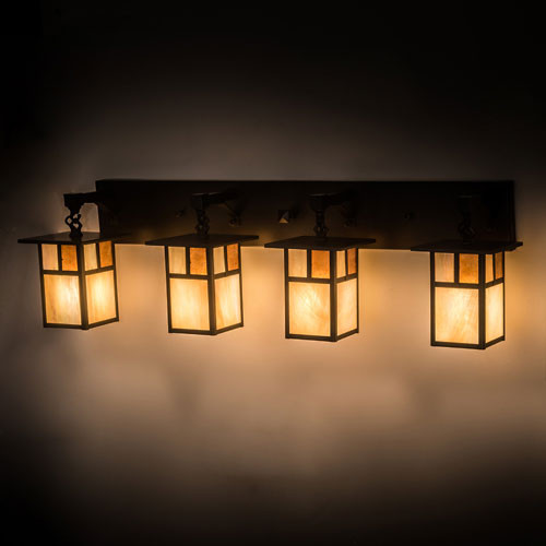 Meyda Custom 194873 Hyde Park Craftsman Craftsman Brown 4-Light Bath Lighting