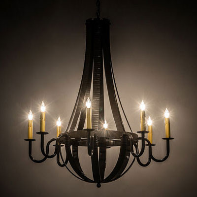 Meyda Custom 195170 Barrel Stave Timeless Bronze Chandelier Lighting