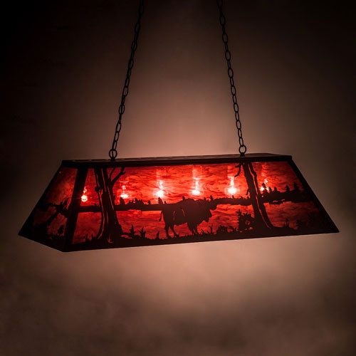 Meyda Custom 195196 Buffalo Country Mahogany Bronze Kitchen Island Lighting