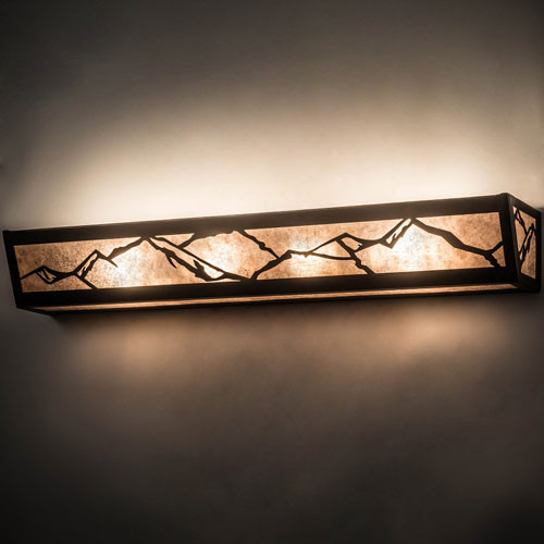Meyda Custom 197108 Mountains Country Dark Burnished Antique Copper Bathroom Lighting Fixture
