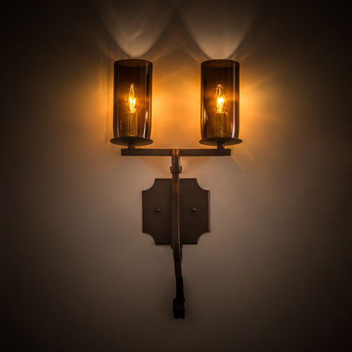 Meyda Custom 197285 Piero Mahogany Bronze Wall Sconce