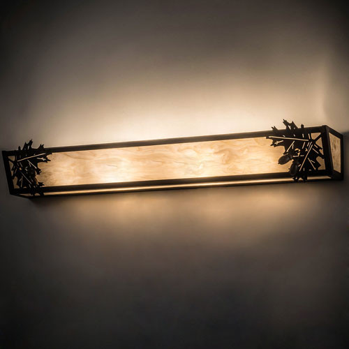 Meyda Custom 197417 Oak Leaf & Acorn Country Antique Copper Vanity Light