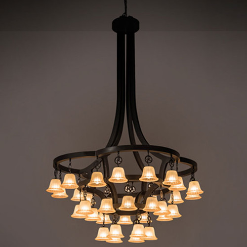 Meyda Custom 197781 Cretella Contemporary Solar Black LED Lighting Chandelier