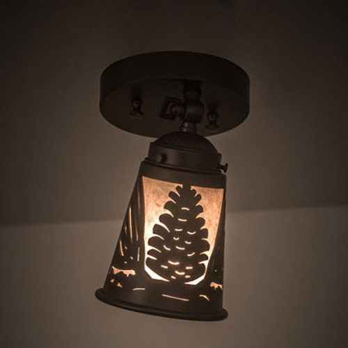 Meyda Custom 197918 Pinecone Rustic Bronze Ceiling Lighting