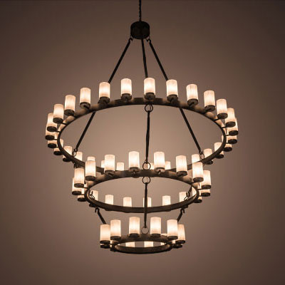 Meyda Custom 197921 Noziroh Ring Modern Timeless Bronze Hanging Chandelier