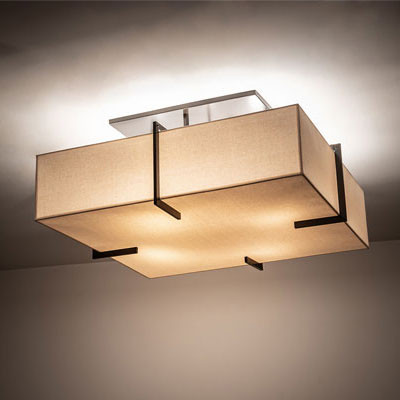Meyda Custom 198771 Martis Modern Timeless Bronze LED Ceiling Light Fixture