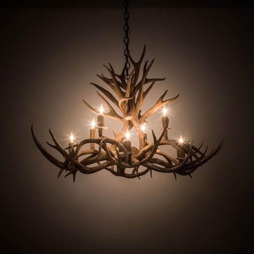 Meyda Custom 200456 Antlers Country Antique Copper 39" Chandelier Lighting