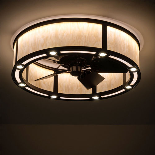 Meyda Custom 200967 Smythe Craftsman Mahogany Bronze Halogen Chandel-Air Home Ceiling Fan