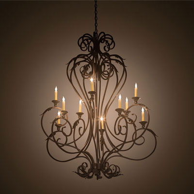 Meyda Custom 201575 Josephine Traditional Mahogany Bronze Chandelier Light