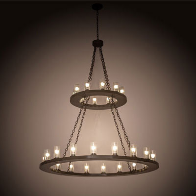 Meyda Custom 202972 Loxley Contemporary Timeless Bronze Fluorescent Chandelier Lamp