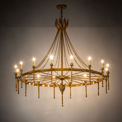 Meyda Custom 211951 Amaury Transparent Gold Chandelier Lighting