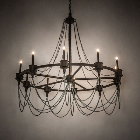 Meyda Custom 212031 Marcie Modern Oil Rubbed Bronze Chandelier Light