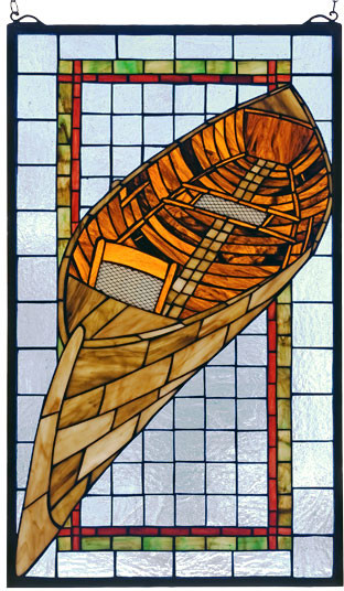 Meyda Lighting 21439 Guideboat Tiffany Stained Glass Window