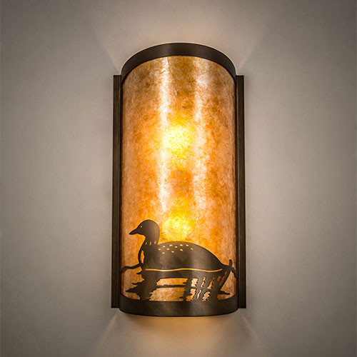 Meyda Custom 214485 Loon Antique Copper Light Sconce