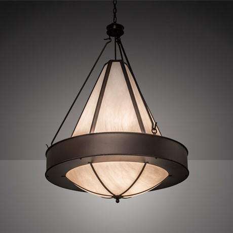 Meyda Custom 214421 Obsidian Contemporary Mahogany Bronze Ceiling Pendant Light