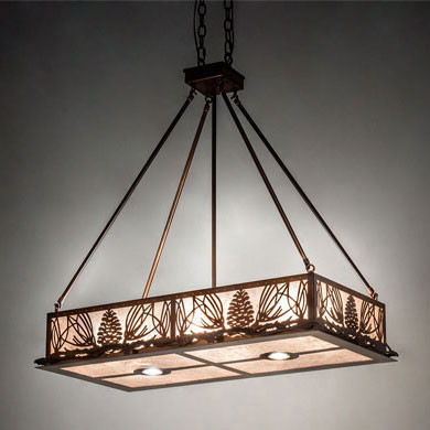Meyda Custom 227680 Mountain Pine Vintage Copper Island Lighting