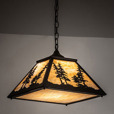 Meyda Custom 231202 Tall Pines Oil Rubbed Bronze Drop Ceiling Lighting