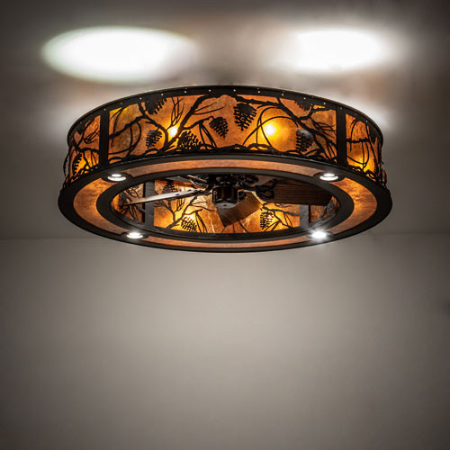 Meyda Custom 232270 Whispering Pines Oil Rubbed Bronze Home Ceiling Fan