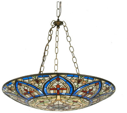 Meyda Lighting 23296 Church Dome Tiffany Pendant Light