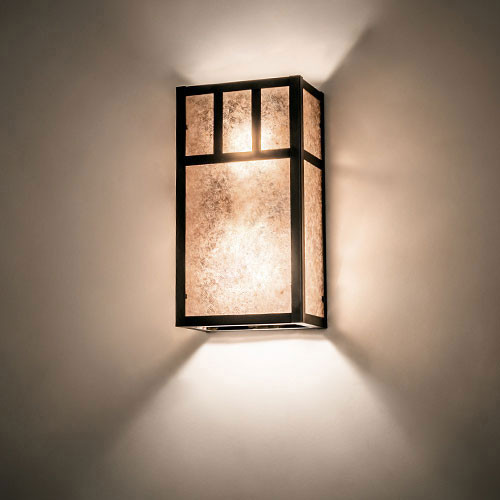 Meyda Custom 239366 Hyde Park Craftsman Brown Wall Sconce Lighting