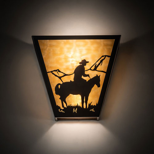 Meyda Custom 23955 Cowboy Timeless Bronze Wall Sconce