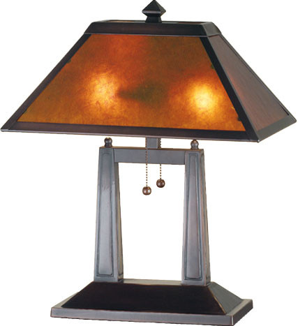 Meyda Lighting 24216 Mission 1 Light Mica Desk Lighting Fixture