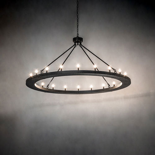 Meyda Custom 242178 Modern Black LED Chandelier Lamp