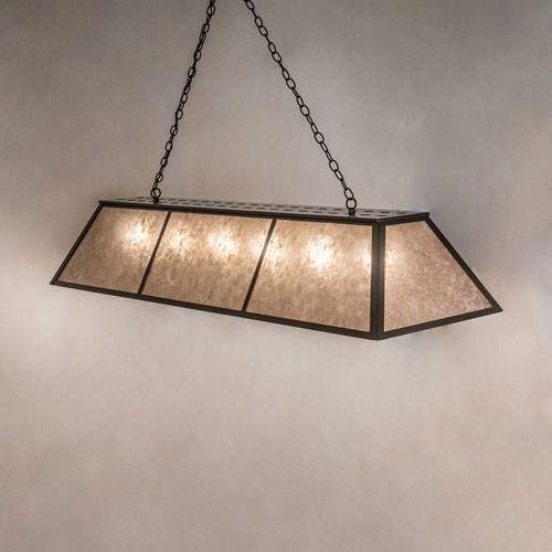 Meyda Custom 243050 Tri-Panel Timeless Bronze Island Lighting