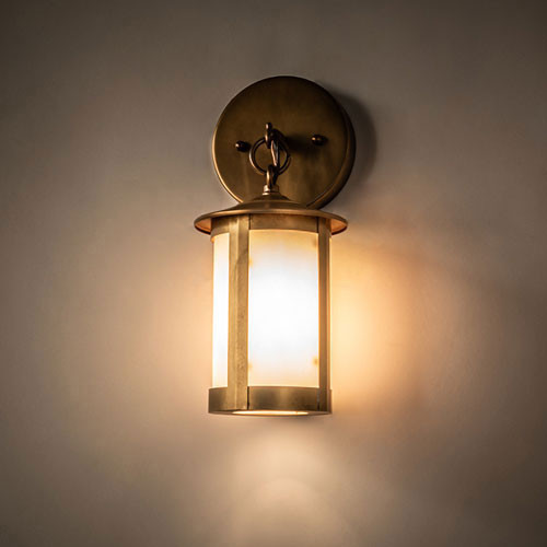 Meyda Custom 243350 Fulton White And Gold LED Wall Lighting Sconce