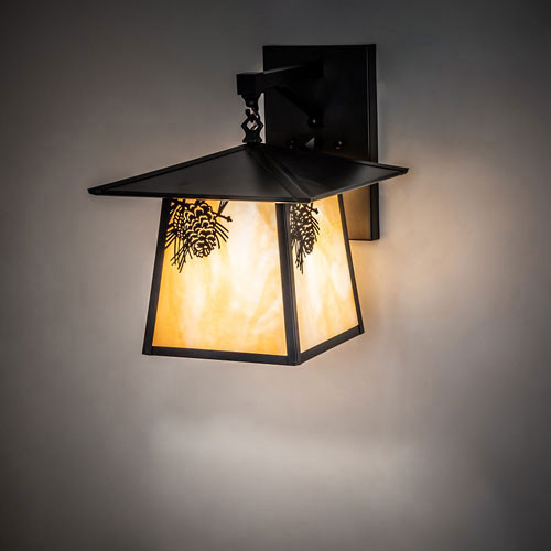 Meyda Custom 243508 Stillwater Craftsman Brown Lighting Wall Sconce