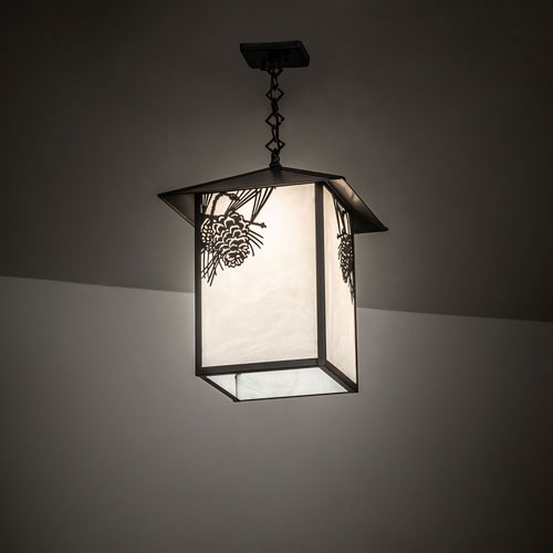 Meyda Custom 244161 Seneca Craftsman Brown Hanging Light