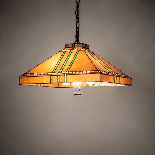 Meyda Lighting 244752 Prairie Corn Tiffany Coral, Green And Black Pendant Lamp